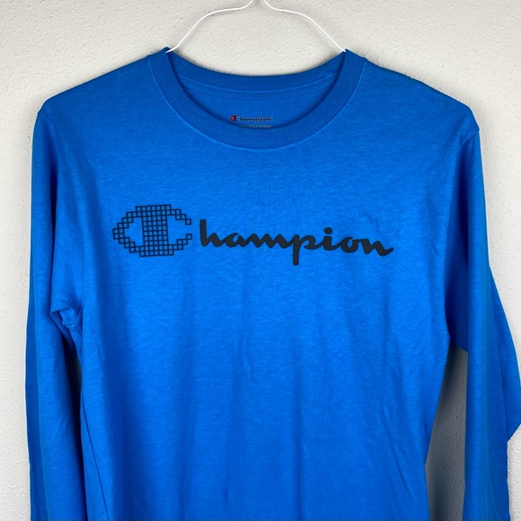 Champion Men’s/Unisex Balboa Blue Logo Classic Long-Sleeve Tee 586618 - Small - Picture 7 of 11